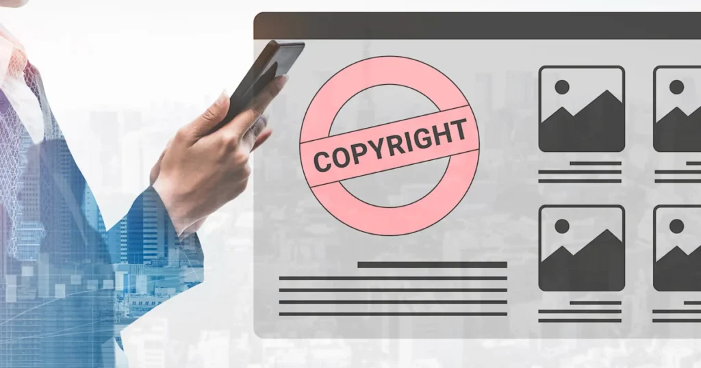 A,Businessman,Engages,With,A,Mobile,Device,To,Manage,Copyright