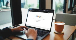 Bangkok.,Thailand.,June,10,2024,:a,Woman,Is,Typing,On,Google